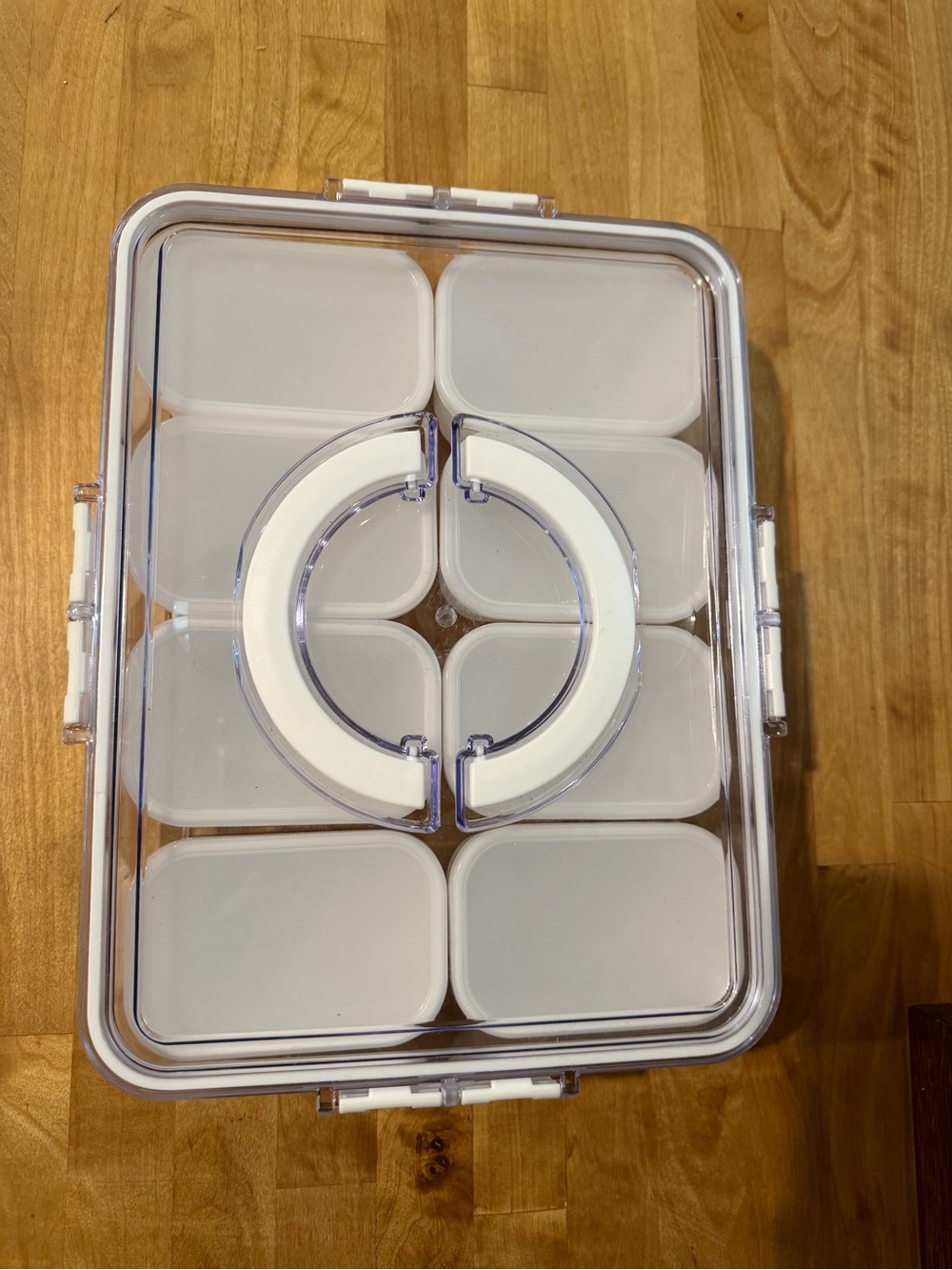 White Plastic Modular Meal Prep Container - Home Storage & Organization